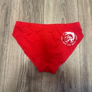 DIESEL Only The Brave Swim Briefs Mens Medium (30-32) Swimsuit Red No String